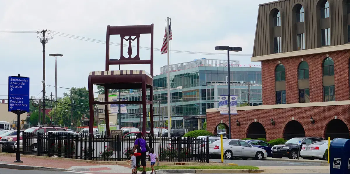 The Big Chair at Martin Luther King Jr. Avenue and V Street SE in Anacostia, Washington, D.C.