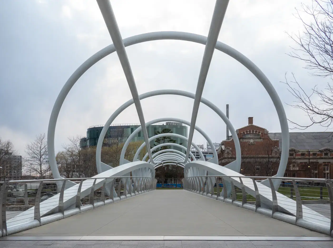 The pedestrian bridge at Yards Park in Navy Yard, Washington, D.C.