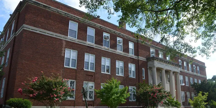 Benjamin Banneker Academic High School at the edge of the Howard University campus, Washington, D.C.